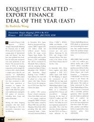 EXPORT FINANCE DEAL OF THE YEAR (EAST) - Marine Money