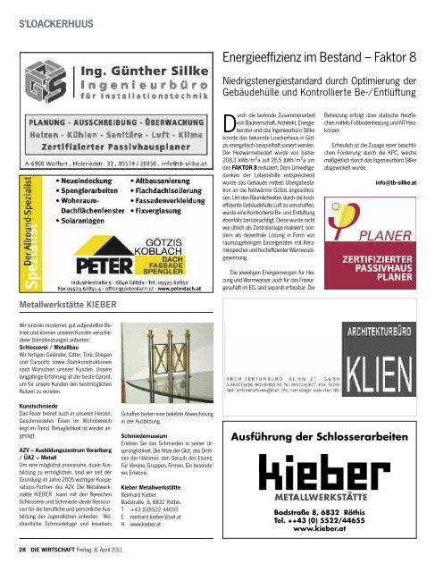 Die Wirtschaft Nr. 14 vom 8. April 2011