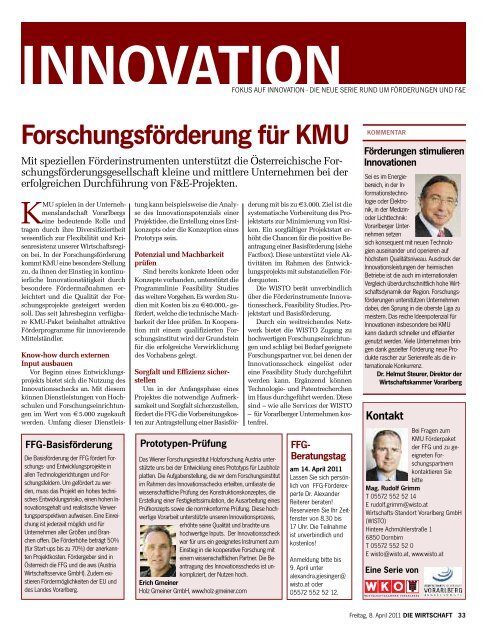 Die Wirtschaft Nr. 14 vom 8. April 2011