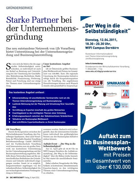 Die Wirtschaft Nr. 14 vom 8. April 2011