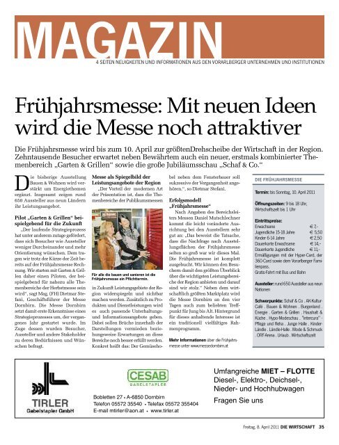 Die Wirtschaft Nr. 14 vom 8. April 2011