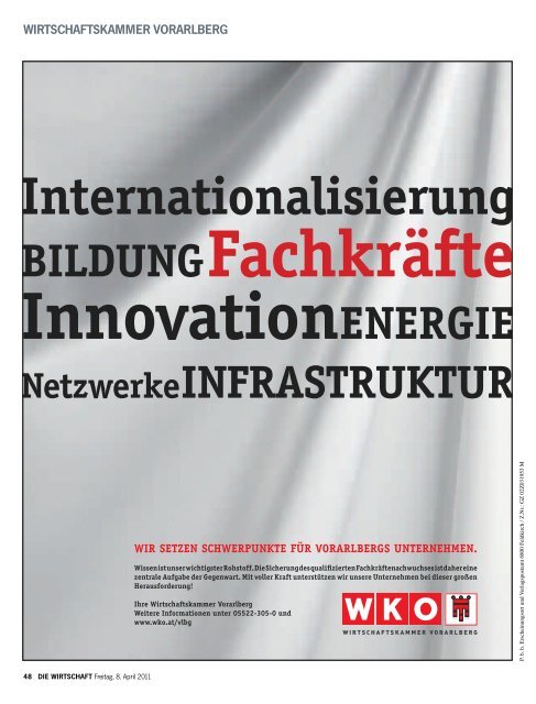 Die Wirtschaft Nr. 14 vom 8. April 2011