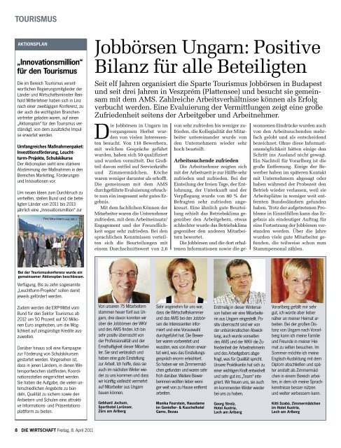 Die Wirtschaft Nr. 14 vom 8. April 2011