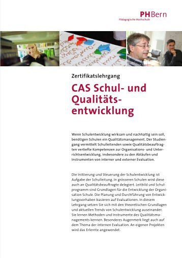 Zertifikatslehrgang CAS Schul- und Qualitäts- entwicklung - PHBern