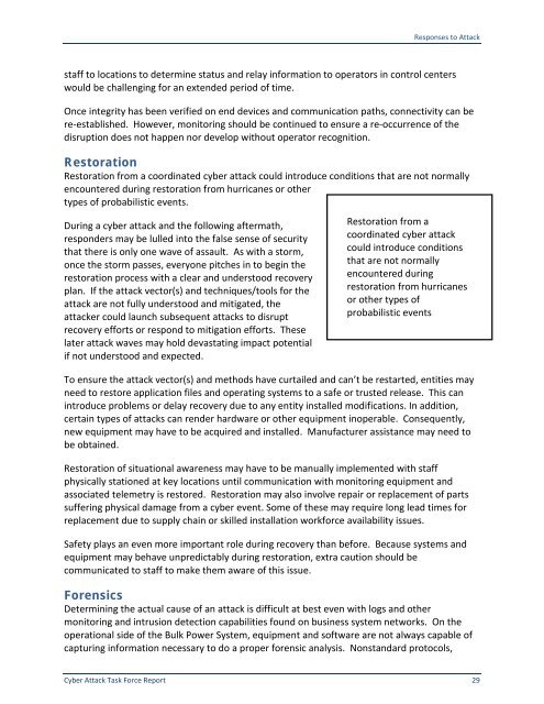 Cyber Attack Task Force - Final Report - NERC