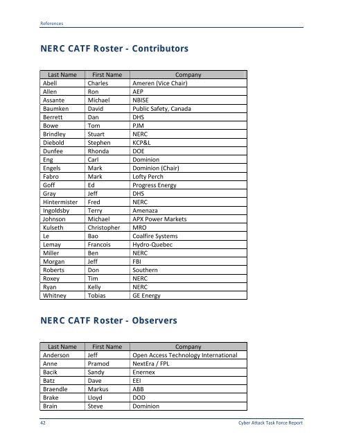 Cyber Attack Task Force - Final Report - NERC