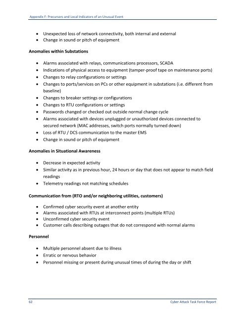 Cyber Attack Task Force - Final Report - NERC