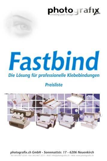 Bestellung Fastbind Bitte senden Sie uns ... - photografix.ch GmbH