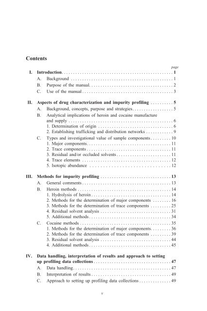 methods for impurity profiling of heroin and cocaine - United Nations ...