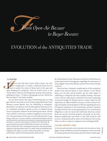 Evolution of the Antiquities Trade: From Open-Air - Steptoe ...