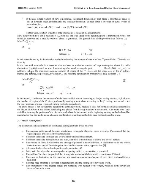 Two-Dimensional Cutting Stock Management in Fabric Industries ...