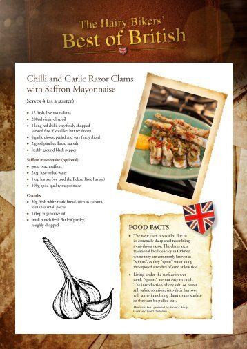Chilli and Garlic Razor Clams with Saffron Mayonnaise - BBC