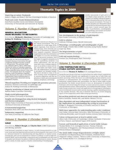 Nanogeoscience - Elements