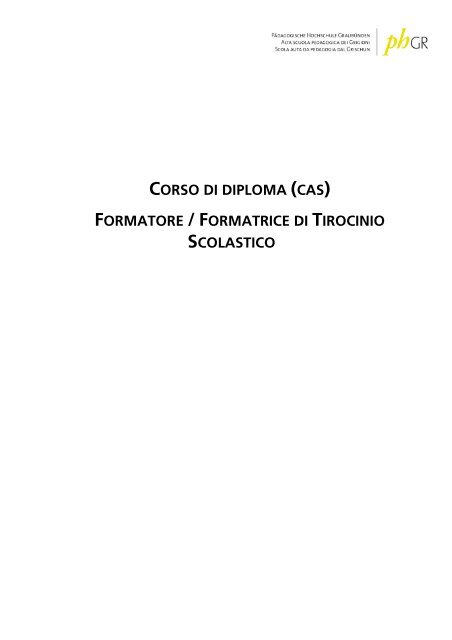 (CAS) FORMATORE / FORMATRICE DI TIROCINIO ... - phGr