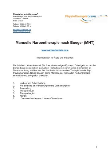 Manuelle Narbentherapie nach Boeger (MNT) - Physiotherapie ...