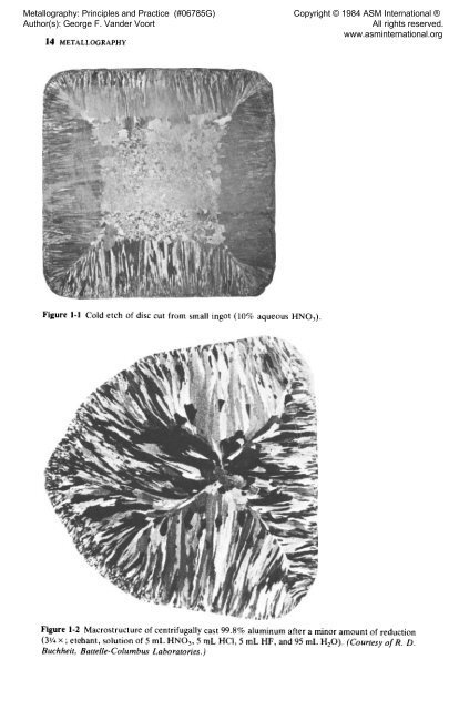 Metallography: Principles and Practices - ASM International