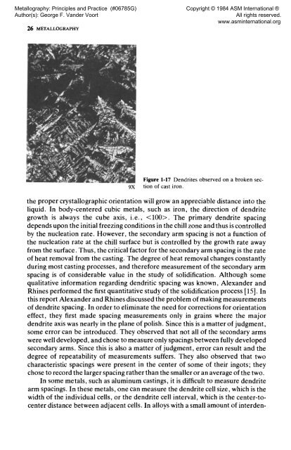 Metallography: Principles and Practices - ASM International