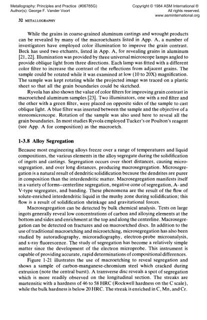 Metallography: Principles and Practices - ASM International