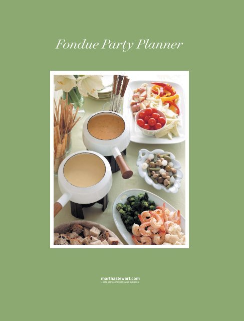 Fondue Party Planner - Martha Stewart
