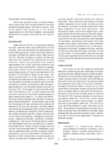 SUICIDAL CUT THROAT - A CASE REPORT - medIND