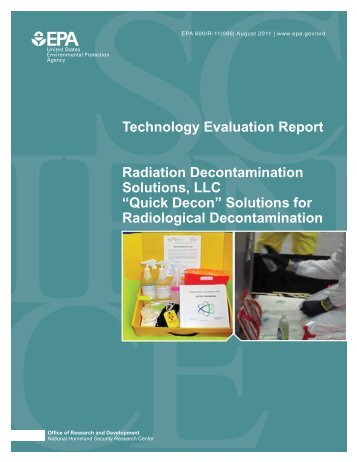 Radiation Decontamination Solutions, LLC "Quick Decon" Solutions ...