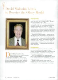 David Malcolm Lewis to Receive the Olney Medal - AATCC ...