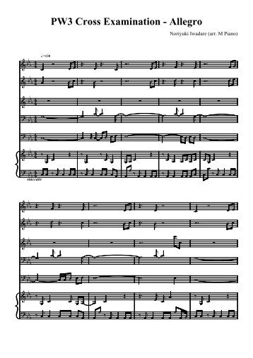 Cross Examination - Allegro (Conductor) - Gyakusheets