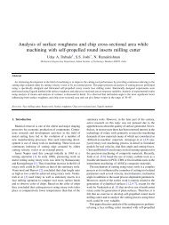 Analysis of surface roughness and chip cross-sectional area while ...