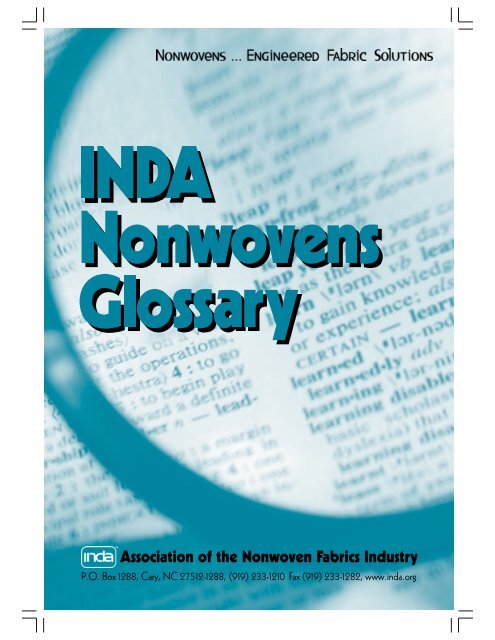 Nonwovens Glossary - INDA