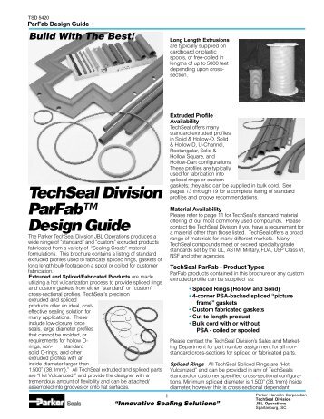 TechSeal Division ParFab™ Design Guide Build ... - INSCO Group