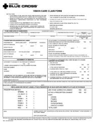 Vision Care Claim Form - Manitoba Blue Cross