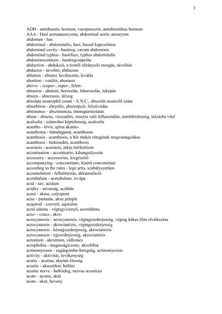 1 ADH - antidiuretic hormon, vazopresszin, antidiuretikus hormon ...