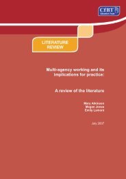 Mutli-agency working and its implications and practice - National ...
