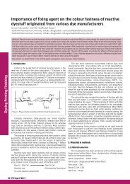 Importance of fixing agent on the colour fastness of reactive dyestuff ...