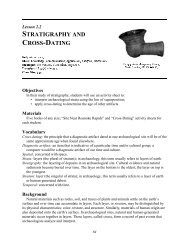 STRATIGRAPHY AND CROSS DATING