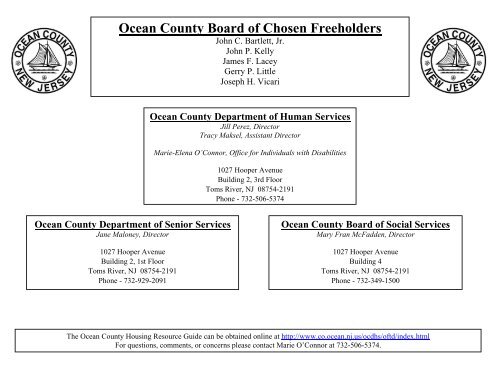 2011-2012 Ocean County Housing Resource Guide