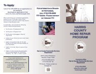 HARRIS COUNTY HOME REPAIR PROGRAM - Harris County Parks