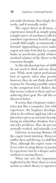 Expertise in nursing practice : caring, clinical judgment - Springer ...