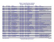 Tulare County Housing Authority Section 8 Unit Referral Listing