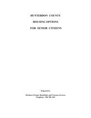 HUNTERDON COUNTY HOUSING OPTIONS FOR SENIOR CITIZENS