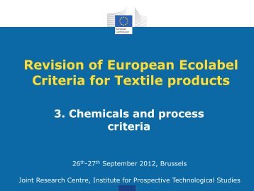 Revision of European Ecolabel Criteria for Textile products