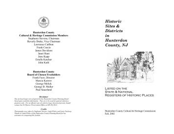 Historic Sites and Districts of Hunterdon County