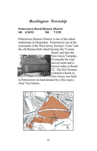 Historic Sites and Districts of Hunterdon County