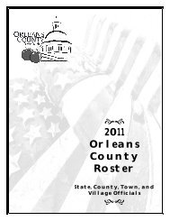 º 2011 Orleans County Roster ¸¹ - Town of Kendall