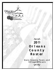 º 2011 Orleans County Roster ¸¹ - Town of Kendall