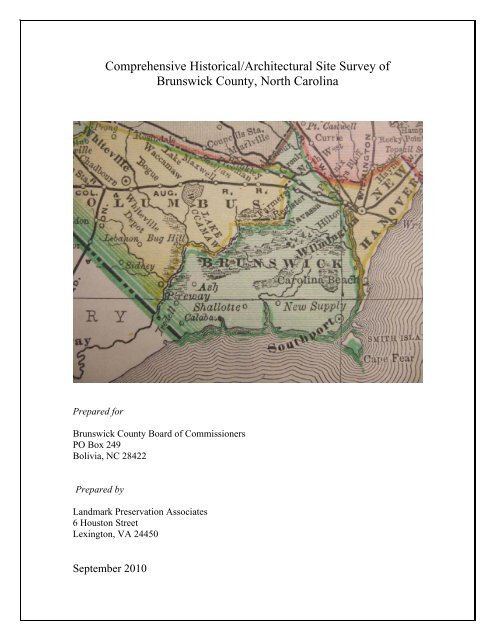 Comprehensive Historical/Architectural Site Survey of Brunswick