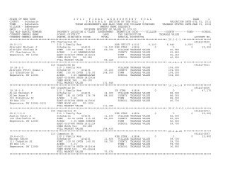 Town Assessment Roll - Schoharie County