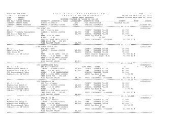 Town Assessment Roll - Schoharie County