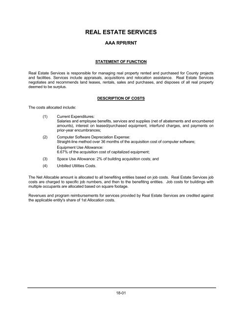 2011-2012 County-Wide Cost Allocation Plan