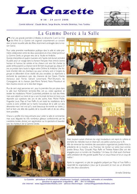 maquette gazette - La Gazette de Villedieu